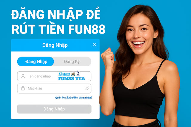 Đăng nhập tài khoản để rút tiền Fun88