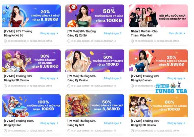 Khuyến mãi thành viên mới Fun88